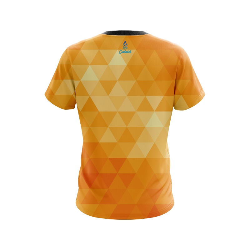 Plain Orange And Pink Fire Sparks CoolWick Bowling Jersey